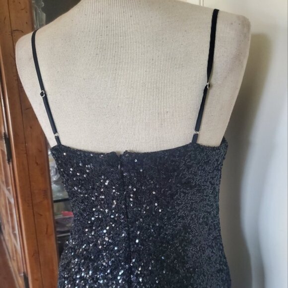 Forever 21 Black Sequin Bodycon Midi Dress - Picture 8 of 10